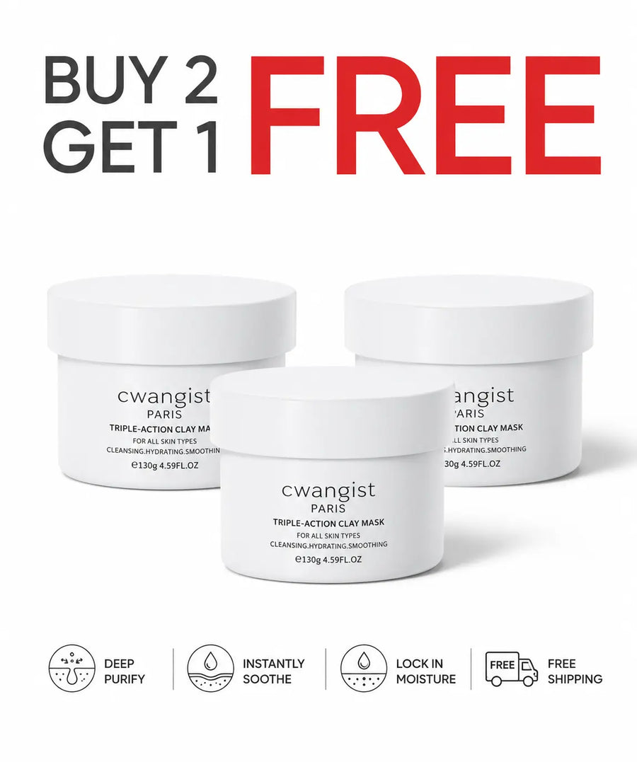 CWANGIST PARIS Clay-Based Facial Mask - French Lab-Developed for Oily & Combination Skin, 10-Minute Weekly Reset with Triple-Action Detox, Cleansing, Moisturizing, Blackhead Removal for Clean, Fresh, Soft Skin, 4.59 Fl Oz, Non-Toxic, Unisex