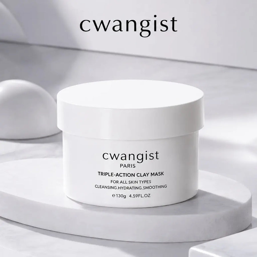 CWANGIST PARIS Clay-Based Facial Mask - French Lab-Developed for Oily & Combination Skin, 10-Minute Weekly Reset with Triple-Action Detox, Cleansing, Moisturizing, Blackhead Removal for Clean, Fresh, Soft Skin, 4.59 Fl Oz, Non-Toxic, Unisex