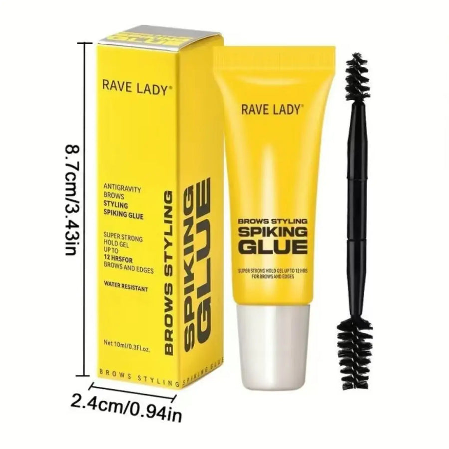 Eyebrow Styling Adhesive Tape Brush & 3D Brow Shaping Gel, Waterproof & Sweat-Resistant, Transparent Gel for Natural Look, All Light Types