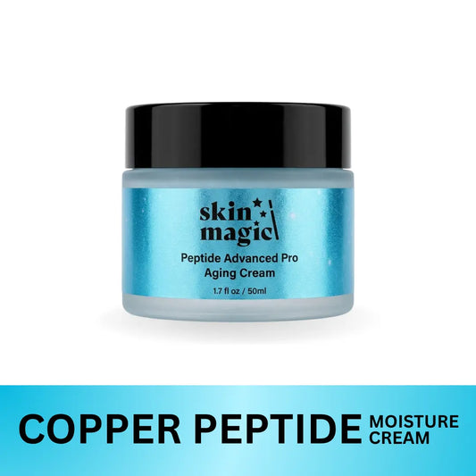 Skin Magic Peptide Advanced Pro-Aging Daily Face Moisturizer for Mature Skin - 1% Ghk-Cu, Argireline, Syn-Coll, Centella, Antioxidants, Squalane, Jojoba Oil