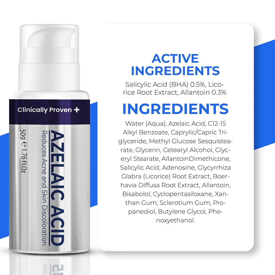 Pharmlitalia Azelaic Acid 15 Acne Cream for Face - Redness Relief, Rosacea Treatment for Face - Soothes Acne, Hyperpigmentation, Enhanced Formula for Brighter, Healthier Skin Care
