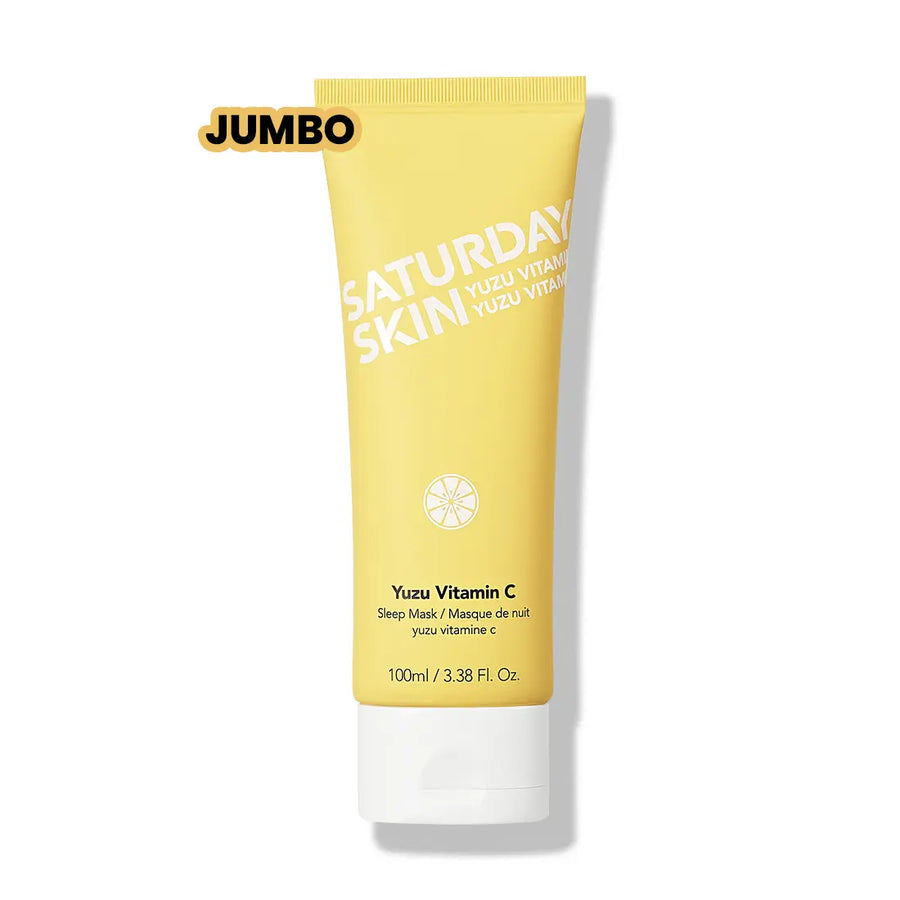 Saturday Skin Yuzu Vitamin C Sleep Mask Jumbo 100Ml | Regenerist Retinol Ultra Rich Face Moisturizer Cream Smooth Skin Reduce Wrinkles All Skin Types Mottled Cleanser Facial Patches Eye Plant-Based Ginseng Lash Growth Serum Tallow Honey
