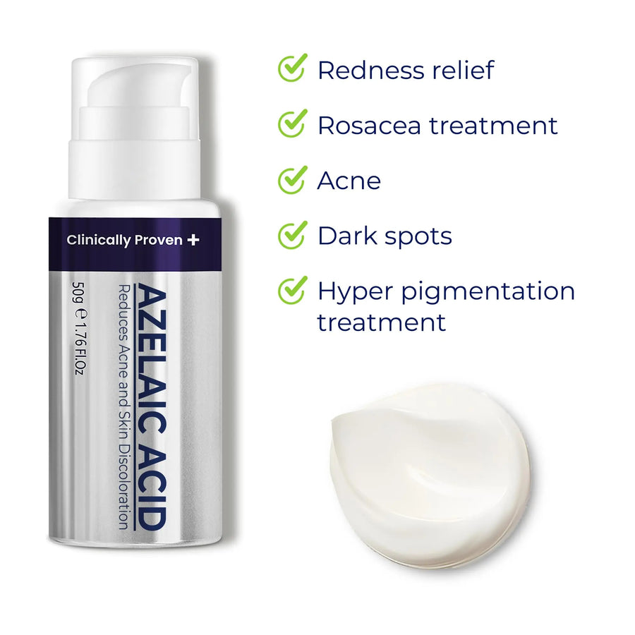 Pharmlitalia Azelaic Acid 15 Acne Cream for Face - Redness Relief, Rosacea Treatment for Face - Soothes Acne, Hyperpigmentation, Enhanced Formula for Brighter, Healthier Skin Care
