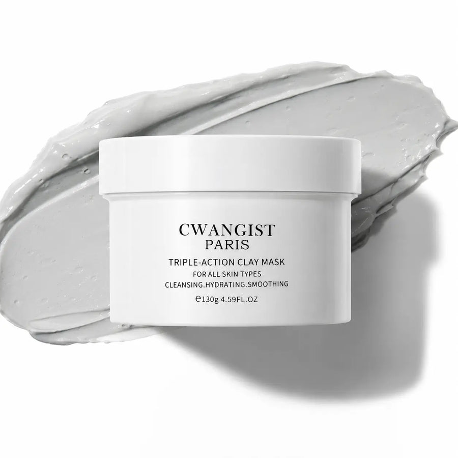 CWANGIST PARIS Clay-Based Facial Mask - French Lab-Developed for Oily & Combination Skin, 10-Minute Weekly Reset with Triple-Action Detox, Cleansing, Moisturizing, Blackhead Removal for Clean, Fresh, Soft Skin, 4.59 Fl Oz, Non-Toxic, Unisex